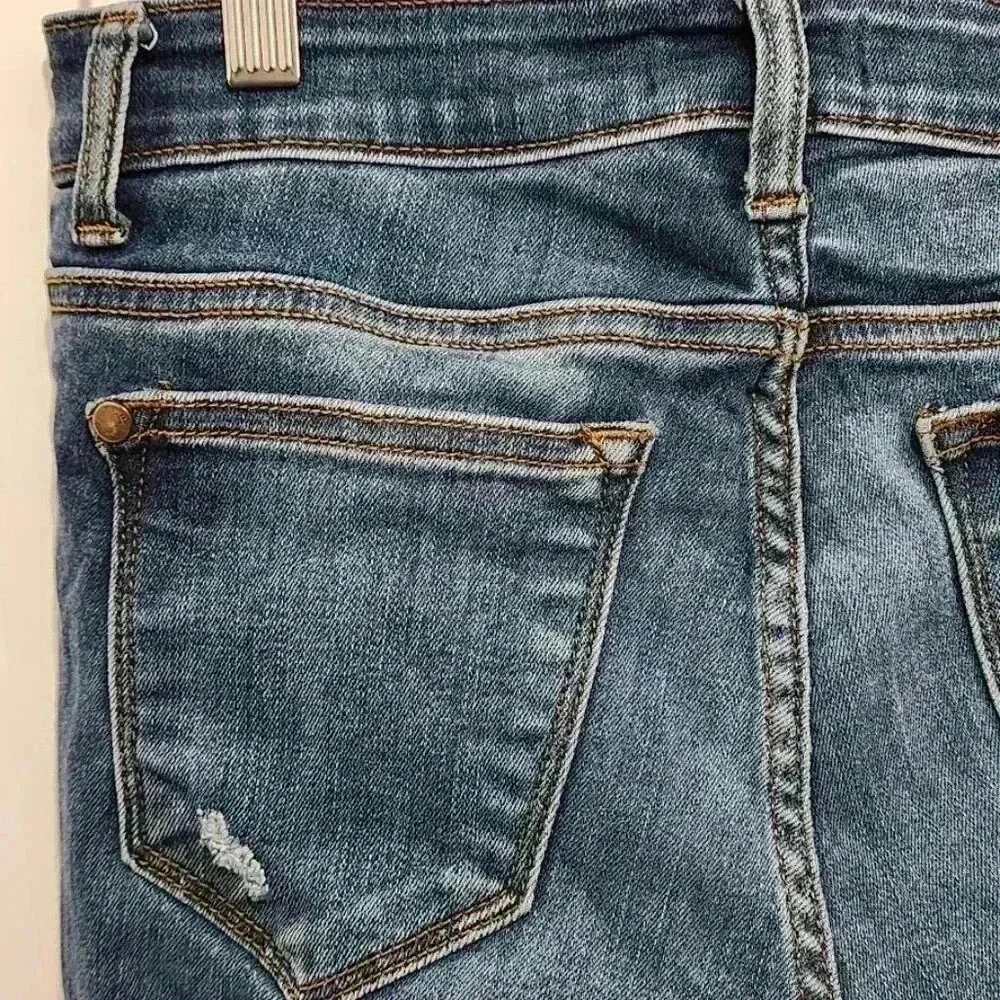 Judy Blue Distressed Buffalo Plaid Skinny Jeans Size 9/29 - Picture 8 of 15